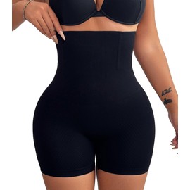 Girdle for Women Tummy Control Stomach Shapewear Girdles for Women Body Shaper for Women High Waisted Shapewear Shorts (Black, Small)