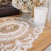 AIMALL 4-Pack Vintage Oval Crochet Placemats, Handmade French Lace Doilies,