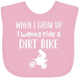 inktastic Dirt Biking Motocross Future Dirt Biker Baby Bib Pink 33f62