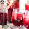 Monogram Etched 17oz Stemless Wine Glass (Letter G)