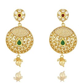 Crunchy Fashion Bollywood Style Party Wear Traditional Indian Jewelry Chandbali Earrings for Women