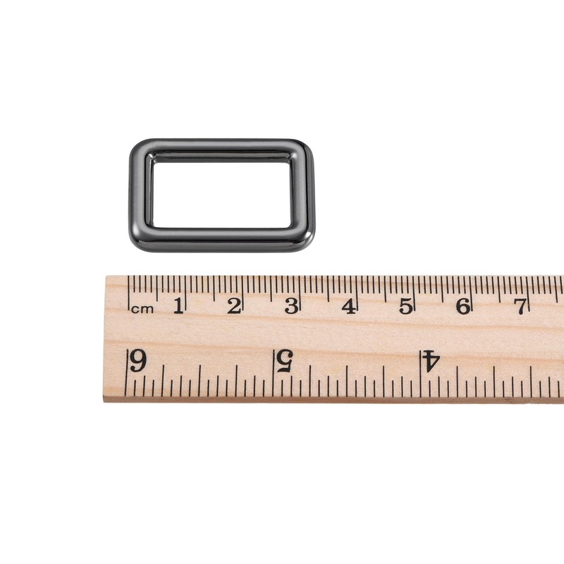 sourcing map Metal Rectangle Ring Buckles 25x15mm for Bags Belts