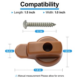 Hinged Screen Door Latch for Andersen Doors, Replacement Andersen Screen Door Latch Compatible with Andersen Screen Door Lock, Fits for Andersen Sliding Door Latch (Brown 2pack)