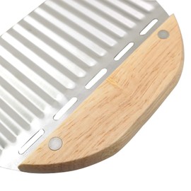 Pro Bamboo Kitchen Manual Crevice Weed Removal Tool Half Oval Corrugated Blade Ideal for Removing Grass Moss and Weeds from Paving Crevices Cleaning Paving Crevices Sidewalks Patio Stones