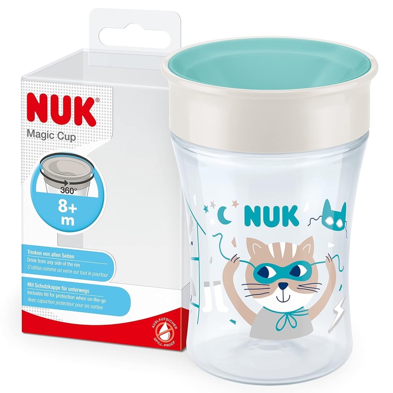 NUK Magic Cup in Practical Double Pack, 8+ Months, Leak-Proof