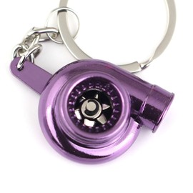 Maycom - Llavero con turbo giratorio y funda creativa (color morado metálico brillante)
