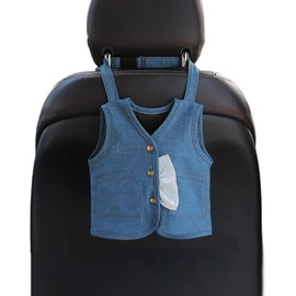 Genérico Porta Pañuelos para Coche - Cubierta Ajustable Dispensador Interior Automotriz - Dispensador de Pañuelos Vehicular - Compatible con Camión, ATV, Autocaravana, RV, Sedán, Pickup, Tractor