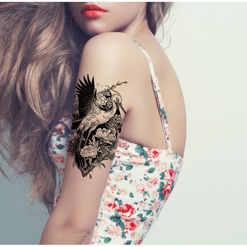 JAP6 Temporary Phoenix Tattoo Fox Tattoo Tiger Tattoo Dragon Tattoo