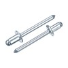sourcing map 100Pcs 1/4"x3/8" Round Head Blind Rivets, Zinc-Plated Carbon