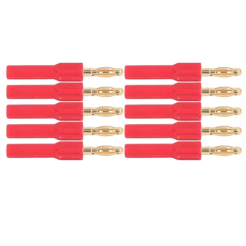 10Pcs Banana Plug 4.0mm Male to 2mm Female Connector 30V