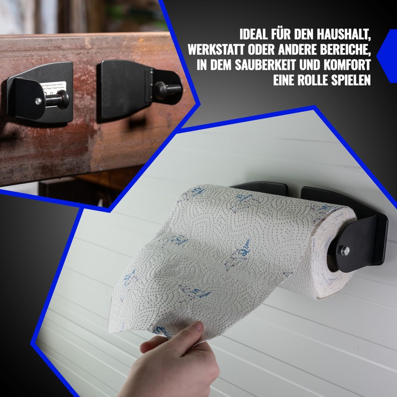 Poppstar Magnetic Paper Roll Holder, 2 Pieces, Strong, Material: Steel,