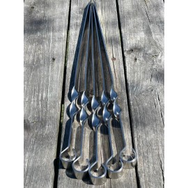 Timeless Steel 5 Pcs WIDTH 3/4" Heavy-duty Stainless Lula Kebab Skewers  / 26"