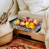 Hiceeden Set of 2 Decorative Serving Trays with Handles, Boho