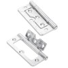 Merriway BH07699 Flush Hurling Hinge, Bright Zinc Plated, Set of