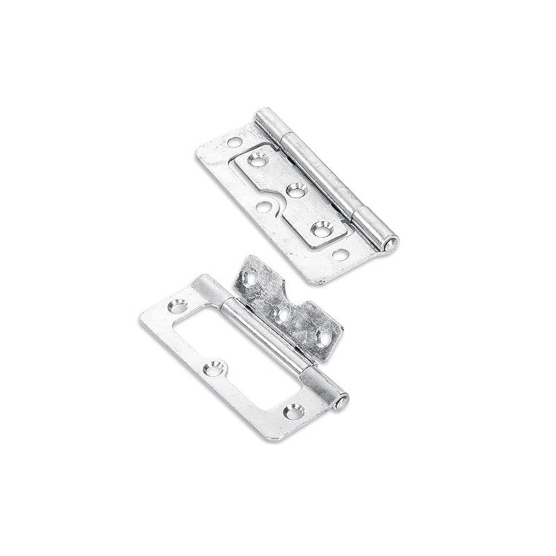 Merriway BH07699 Flush Hurling Hinge, Bright Zinc Plated, Set of