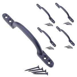 Pull Handle | Black Antique Cast Iron Hot Bed Pattern | 150mm / 6 INCH | Pack of 4