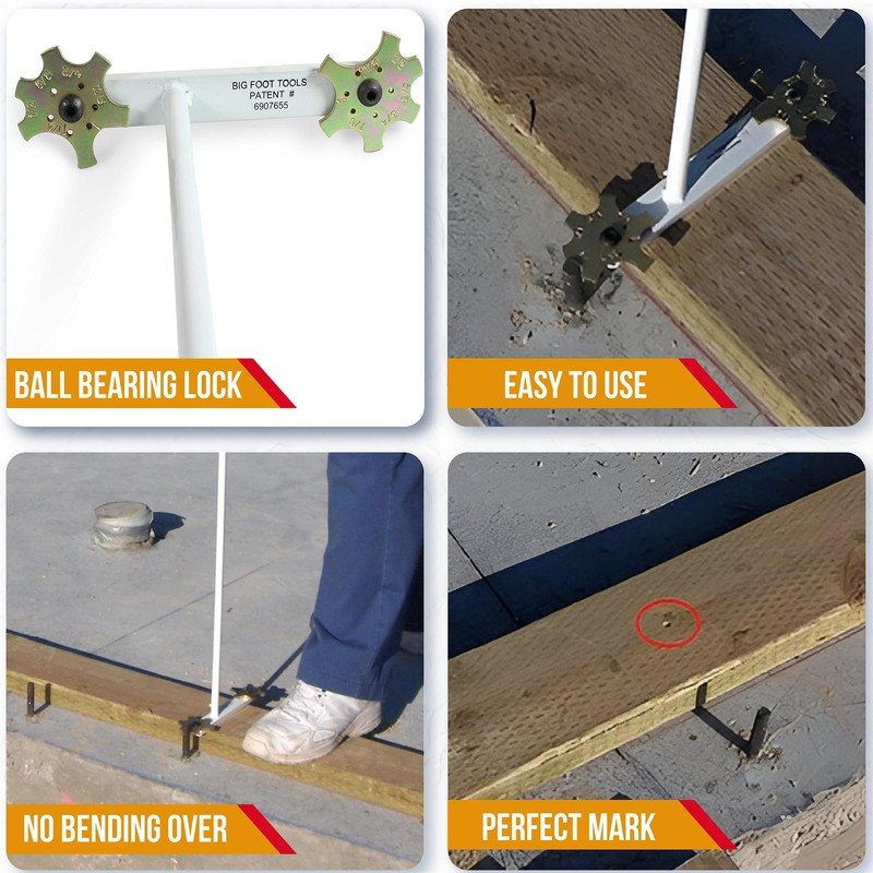 Big Foot Stand-Up Bolt Hole Marker - Precision Construction Marker