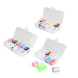 Healeved Create Your Own Nail Art 3 Sets Nail Enhancement Stickers Holographic Nail Wraps Removable Nail Decals for Women's Parties