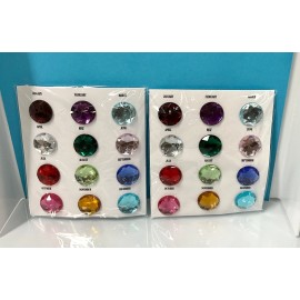 ESTEE LAUDER 4 SETs ESTEE LAUDER 12 STICK ON 3/4" GEMSTONE BIRTHSTONE CRAFTS JEWELRY NEW