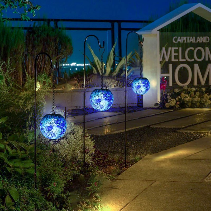 VCUTEKA Solar Lanterns Outdoor Waterproof - Hanging Solar Lights Garden