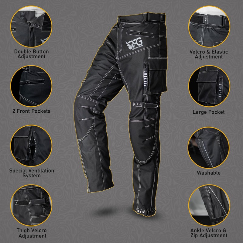 RFG Motorcycle Pants – Waterproof Cordura Fabric - Riding Pants