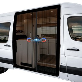 83 * 59 In Van Bug Screen with Magnetism – Mosquito Net Magnetic Van for Mercedes Vito and Volkswagen Transporter/California, Mosquito Fly Screen Van Side Door, Ventilation, Sun Protection