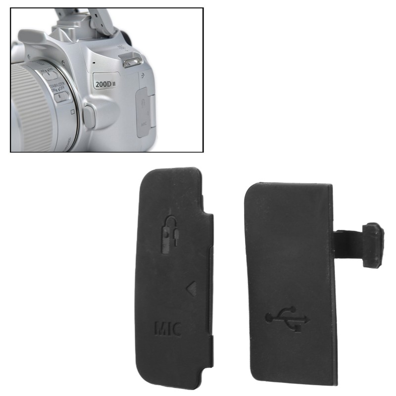 2PCS Digital Camera MIC Interface Door Cover Rubber Camera Repair