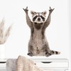 GRAZDesign Wall Tattoo Raccoon Funny Wall Sticker for Living Room