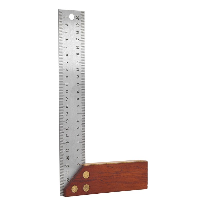 250mm Right Angle Ruler Multi Function Mahogany Thickened Measuring Ruler