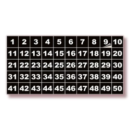 iSYFIX Black Consecutive Number Stickers – 1 to 50, 1-inch, 1 Set – Vinyl Self Adhesive Premium Decal Ideal for Inventory, Storage, Organizing, Boxes, Bins, Toolbox, Lockers & More, Indoor/Outdoor