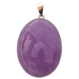 Amethyst Stone Necklace Pendant for Men and Women Genuine Purple Crystal Gemstone Pendant with Silver Eyelet Amethyst Tumbled Stone Healing Stone Jewellery