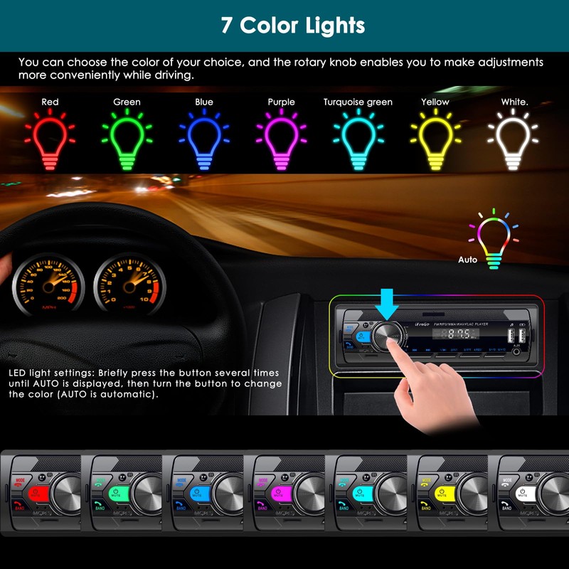 iFreGo Car Radio Bluetooth, Single DIN Car Stereo,FM Radio,Car Audio
