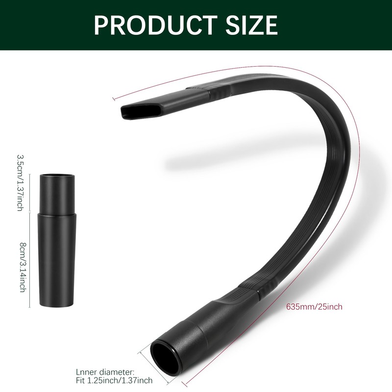25"Crevice Hose Vacuum Attachment,Flexible Crevice Tool for Dryer Vent Clean,Flexible