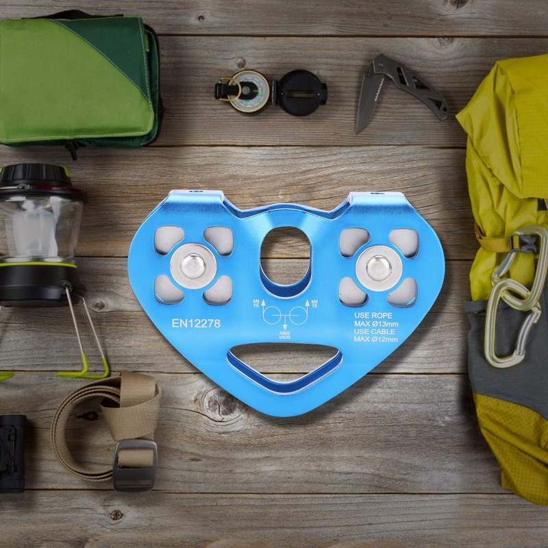 Pissente Double Trolley Pulley, pulley 30KN Aluminum Zip Line Rock