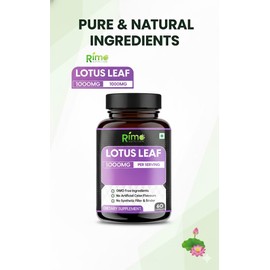 Lotus Capsules 1000mg per Serving | Natural Herbal Supplement for Daily Wellness | Plant-Based Extract | 60 Veggie Capsules