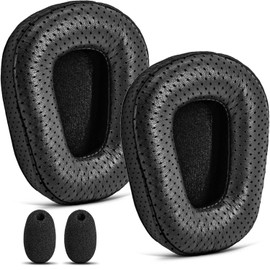 B450-XT B550-XT Replacement Ear Pads Sheepskin Leather Ear Cushion Compatible with B450-XT B550XT Headset I B450 B550 XT Kit Accessories (Black)