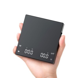 Meilen Mini Espresso Coffee Scale with Timer - 0.1g Precise, USB Rechargeable, 6 Weight Units, 2kg Digital Scale for Espresso, Pour Over, Drip, Kitchen (2kg Black 1 Pack)