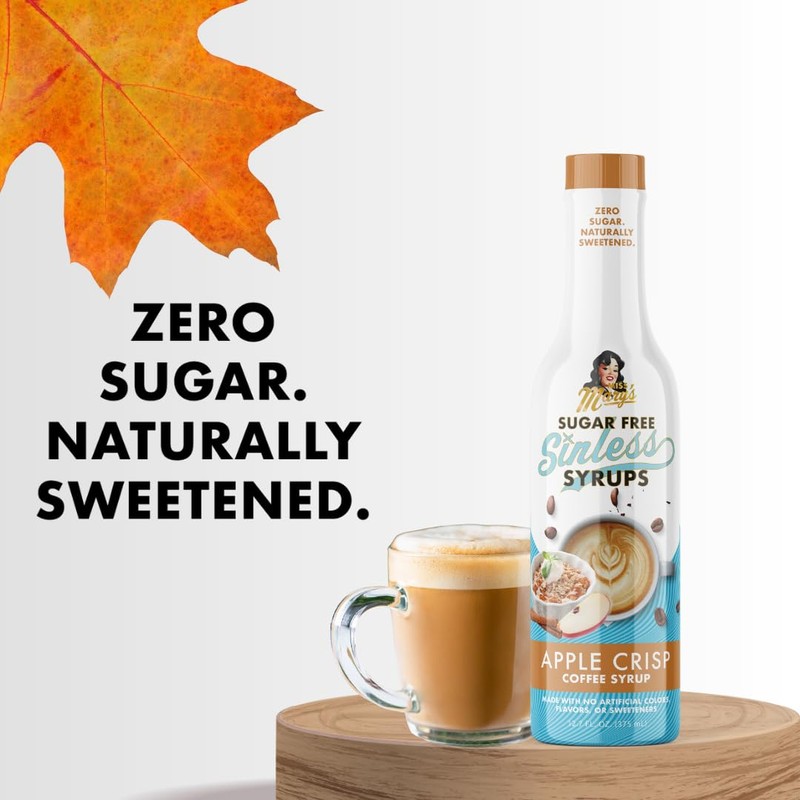 Sugar Free 3pk Apple Crisp Coffee Syrup - Stevia Based,