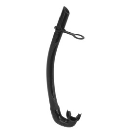 Diving Snorkel Foldable Odorless Silicone L Shape 38cm Soft Freediving Wet Snorkel for Training Black