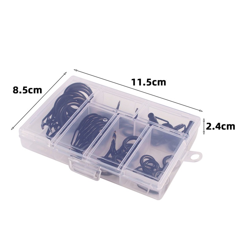 35pcs Fishing Rod Repair Kit Ceramic High Carbon Steel Fishing