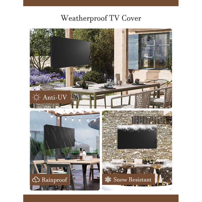 iBirdie Outdoor Waterproof Weatherproof TV Cover with Zipper for 95