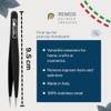 REMOS Splinter Tweezers with Extra fine tip Stainless Steel 9.5