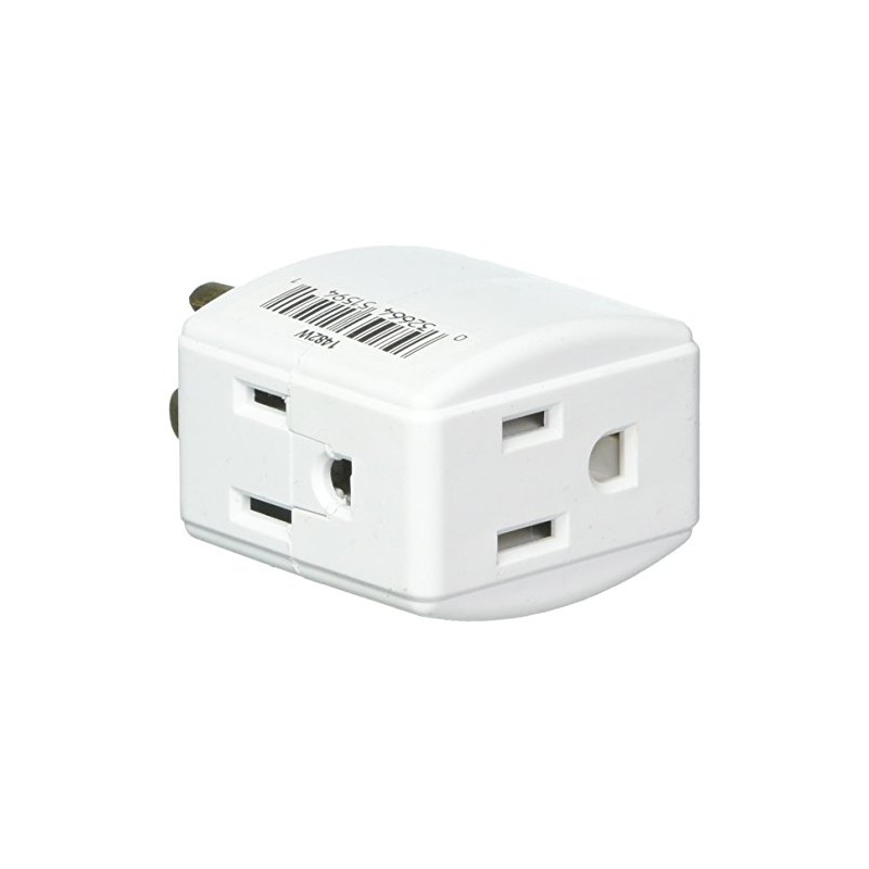 White 3outlet Cube Tap/Adapter