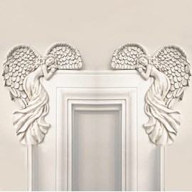 YFeiQi Photo Frame Angel Wings Resin Sculpture, Angel Frame Decoration, Creative 3D Resin Art Crafts for Home Wall Decoration,Gifts for Festival, Wedding or Anniversary (Left+Right)