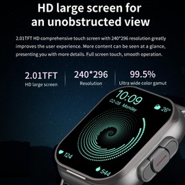 Denash Reloj Inteligente con Auriculares, Inalámbricos Pulsera de Actividad 2 en 1, 2,01" Pantalla HD,Rastreador de Ejercicios Oxígeno en Sangre Monitor de sueño Compatible con Android e iOS
