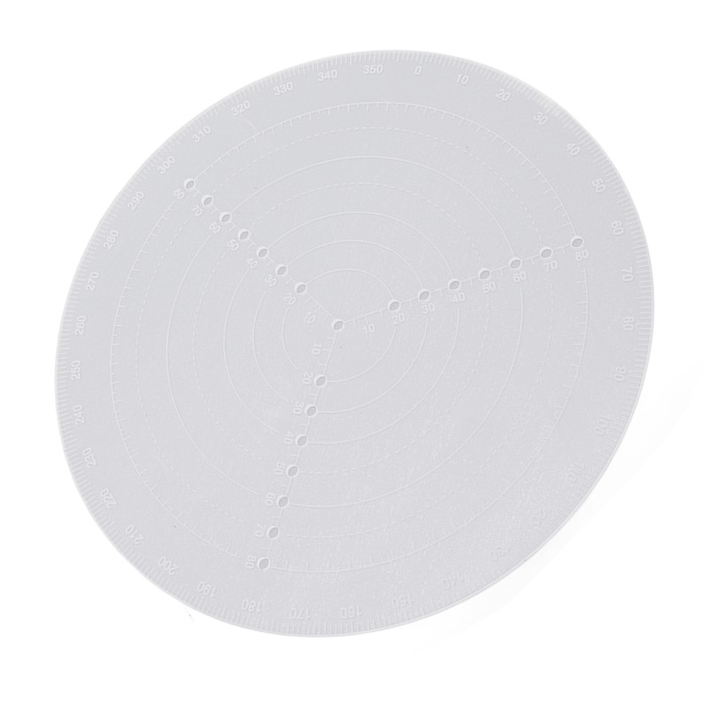 Round Center Finder Acrylic Semi Transparent Compass Drawing Measurement Tools