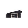 s.Oliver Leather Belt with Square Clasp, black