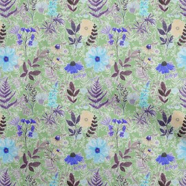 oneOone Velvet Green Fabric Floral Quilting Supplies Print Sewing Fabric by The Yard 58 Inch Wide