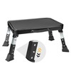 BONTEC Folding Step Stool, 3-Level Adjustable Metal Step Stool with
