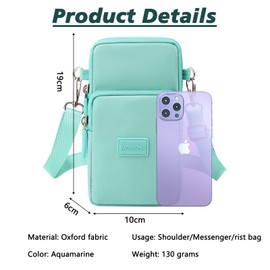 Handytasche Zum Umhängen Damen Handy Tasche Damen Umhänge Handy Handtasche Zum Umhängen Handytasche Mit GeldböRse Zum UmhäNgen Handy UmhäNgetasche Handy UmhäNgetasche für Ausflug Einkauf (TüRkis)